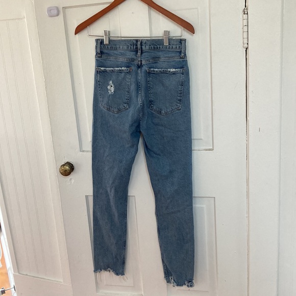 Agolde High Waisted Slim Fit Distressed Jeans - Picture 3 of 5